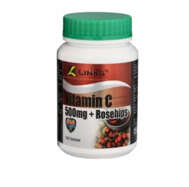 Links Vitamin C 500mg + Rosehips